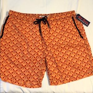 Mr Swim NY Peach/Parrot print XL Men’s Swim Shorts